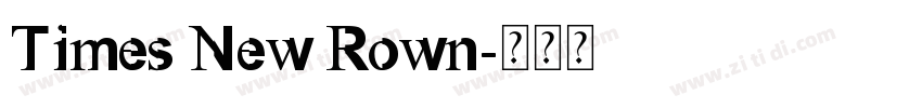 Times New Rown字体转换
